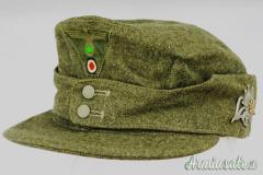 Fregio d'epoca nazista “EDELWEISS” (fiore alpino) per berretti Truppe Jager del HEER Wehrmacht