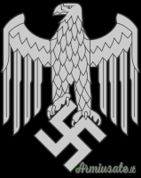 Fregio d'epoca nazista “EDELWEISS” (fiore alpino) per berretti Truppe Jager del HEER Wehrmacht