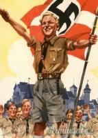 Interessante lotto d’epoca nazista appartenuto ad un membro della “HITLERJUGEND” (GERMANIA WW2)