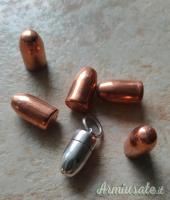 Proiettile/ogiva 357 magnum pendaglio in argento massiccio 925 pezzo unico.