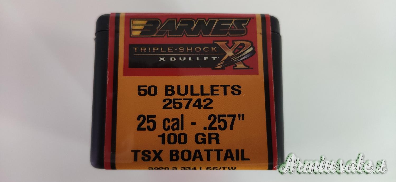 Barnes TSX palle cal.25 100 grs Barnes TSX palle cal.25 100 grs