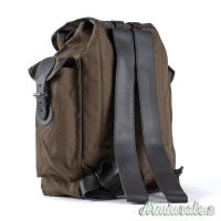 ZAINO IN CANVAS CON PARTI IN PELLE