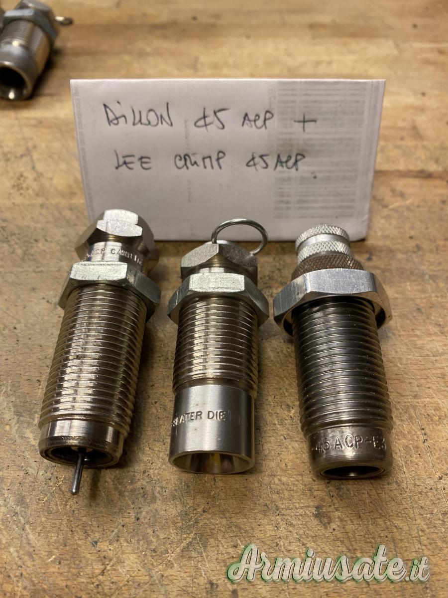 DILLON e LYMAN dies set 45 acp e 38/357 DILLON e LYMAN dies set 45 acp e 38/357