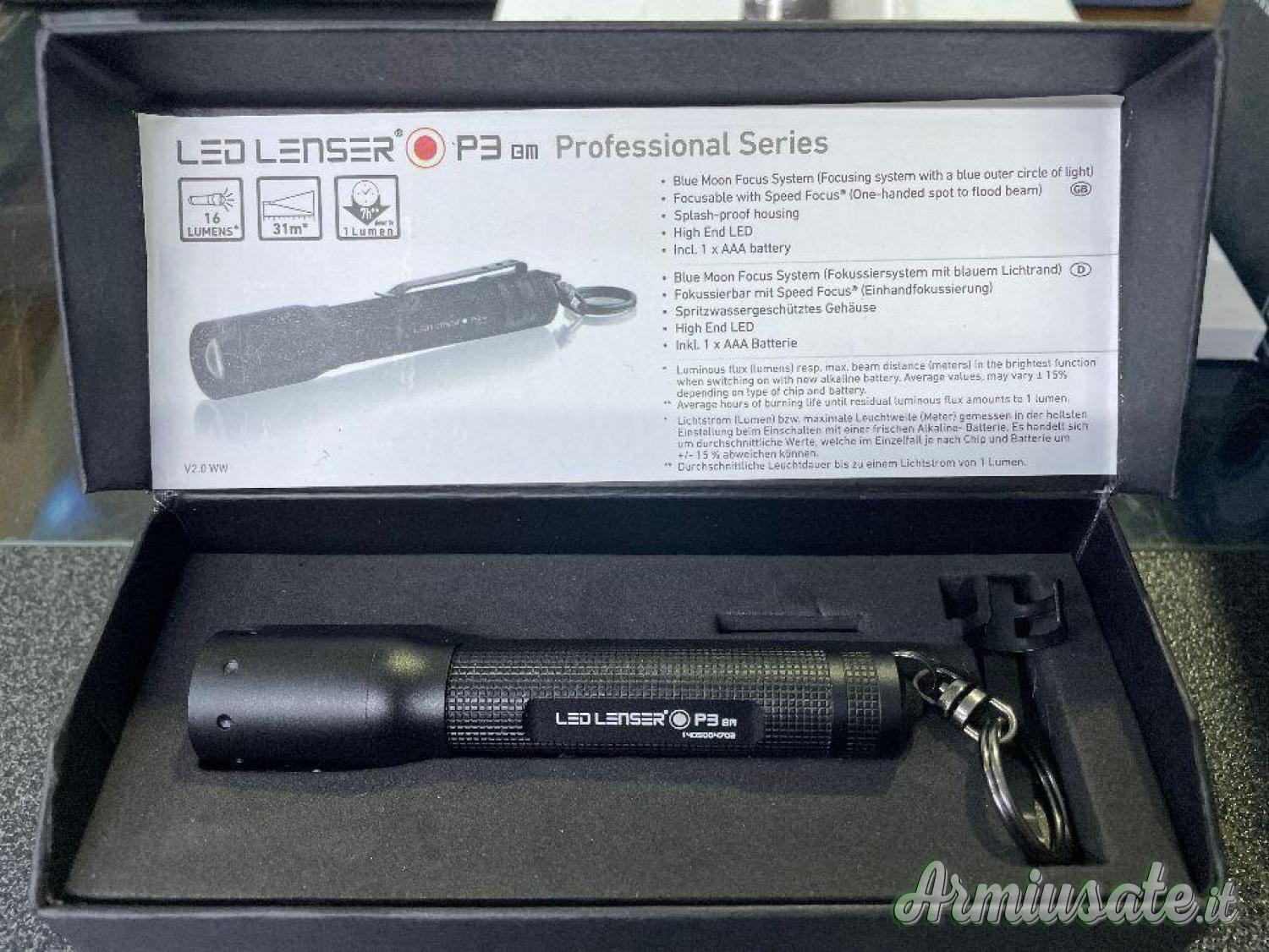 LED LENSER P3 BM - PREZZO COMPRESO DI SPEDIZIONE - RUGGIERO ARMI LED LENSER P3 BM - PREZZO COMPRESO DI SPEDIZIONE - RUGGIERO ARMI