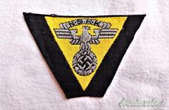 Fregio tedesco in stoffa d’epoca nazista per “NSKK-Sturmfhrer” (berretti “a bustina) delle NSKK