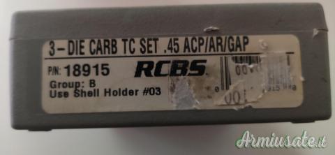 SPEDIZIONE GRATUITA RCBS Kit dies carbaid cal 45 ACP P/N 18915