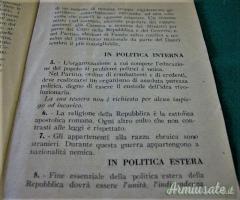 Opuscolo d'epoca “MANIFESTO PROGRAMMATICO DEL PARTITO FASCISTA REPUBBLICANO” Opuscolo d'epoca “MANIFESTO PROGRAMMATICO DEL PARTITO FASCISTA REPUBBLICANO”