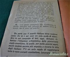 Opuscolo d'epoca “MANIFESTO PROGRAMMATICO DEL PARTITO FASCISTA REPUBBLICANO” Opuscolo d'epoca “MANIFESTO PROGRAMMATICO DEL PARTITO FASCISTA REPUBBLICANO”