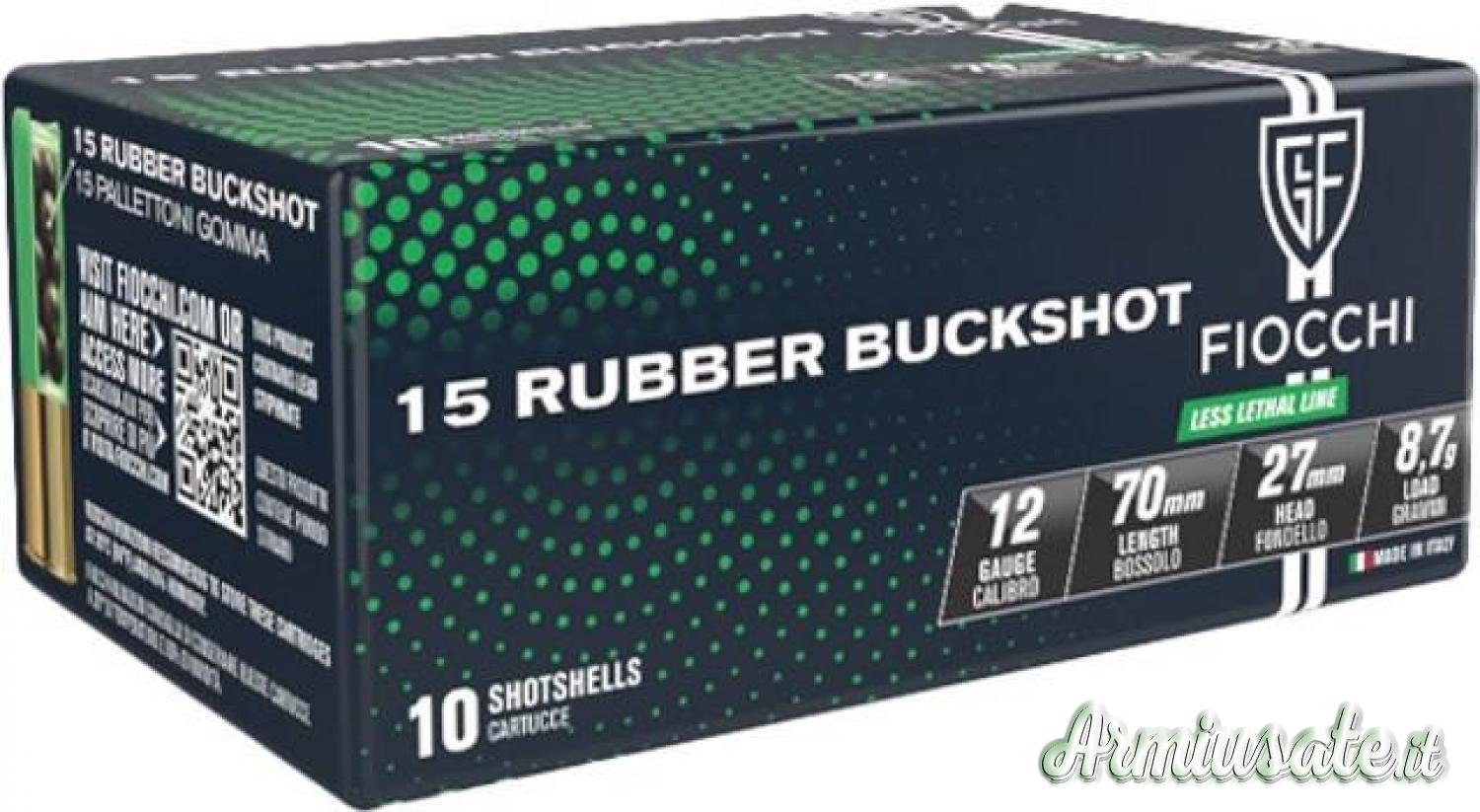 FIOCCHI 15  RUBBER BUCKSHOT - RUGGIERO ARMI FIOCCHI 15  RUBBER BUCKSHOT - RUGGIERO ARMI