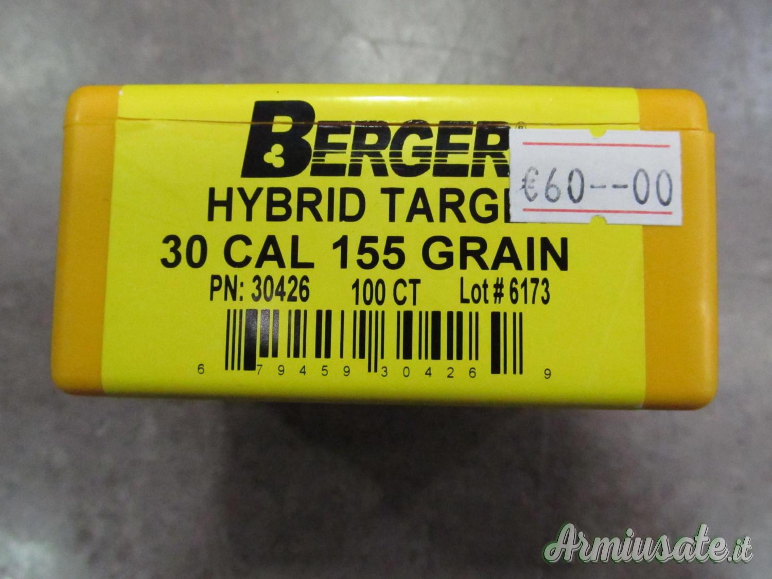 BERGER CAL 30 HYBRID TARGET 155 GR BERGER CAL 30 HYBRID TARGET 155 GR