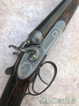 Doppietta Brancquaert cani esterni cal 12 canne 75.5 incisione Corombelle proveniente da collezione