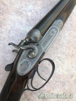 Doppietta Brancquaert cani esterni cal 12 canne 75.5 incisione Corombelle proveniente da collezione