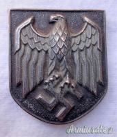 Coppia di fregi tedeschi d’epoca nazista di 1’ tipo per casco tropicale tipo “TROPENHELM“ dei DAK