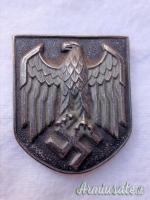 Coppia di fregi tedeschi d’epoca nazista di 1’ tipo per casco tropicale tipo “TROPENHELM“ dei DAK