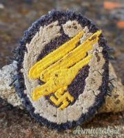 Rara patch in tessuto distintiva di 1’ tipo per “Fallschirmjäger-Regiment 3” della “LUFTWAFFE”.