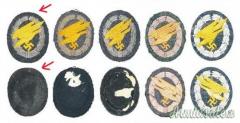Rara patch in tessuto distintiva di 1’ tipo per “Fallschirmjäger-Regiment 3” della “LUFTWAFFE”.