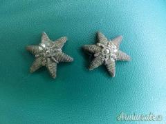 Coppia di stelletta austro-ungariche per ufficiale.WW1-K.u.K.