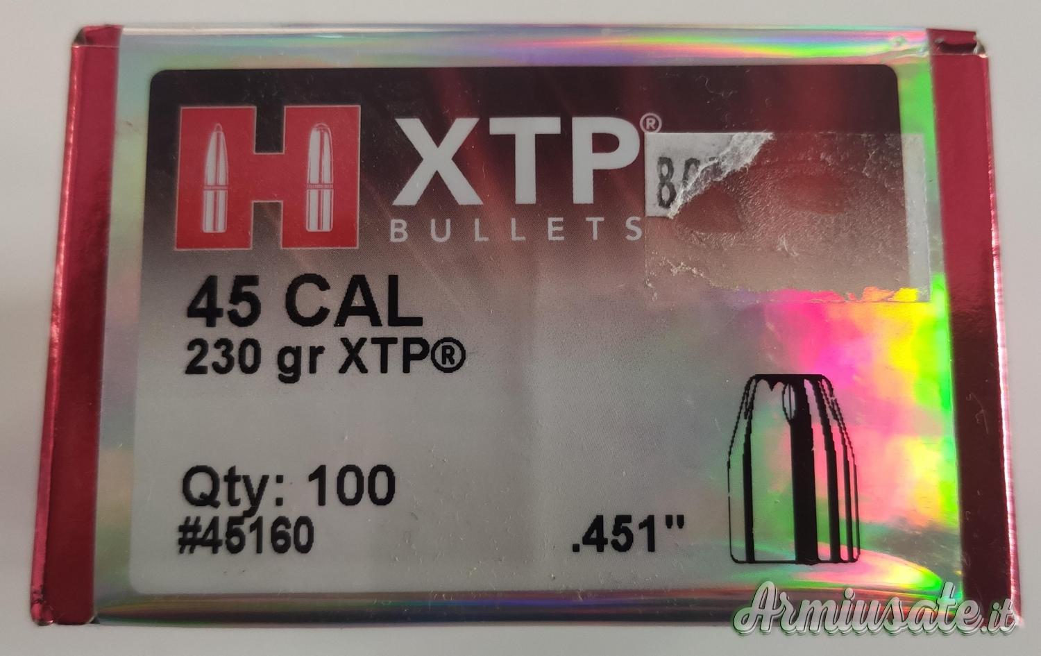 Hornady palle cal. 45 230 Grs.XTP Hornady palle cal. 45 230 Grs.XTP