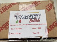 500 palle Terget Bullets ramate 40 SW da 145 grani