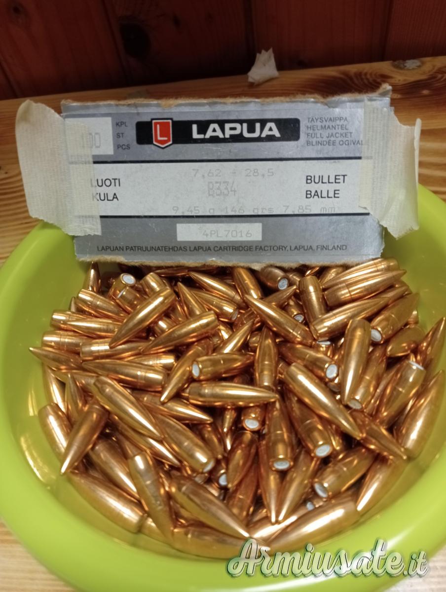 Palle lapua 308......146gr....n330 Palle lapua 308......146gr....n330