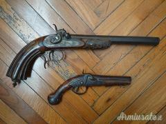 Pistole antiche a cane esterno
