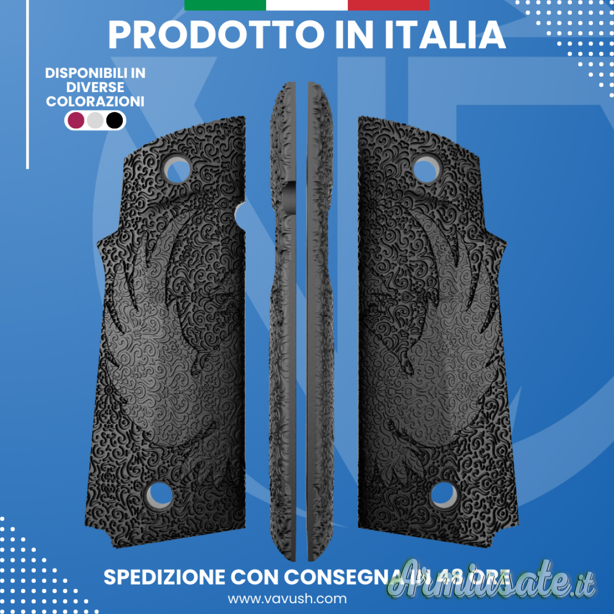 Minimal 1911 Grips: Profilo ergonomico Minimal 1911 Grips: Profilo ergonomico