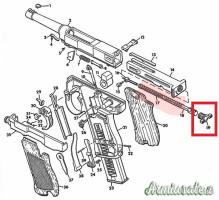 CERCO molla percussore e sicura per pistola Glisenti 1910