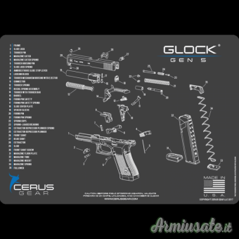 Cerus Gear Tappetino Pulizia Spaccato Glock 5 Gen