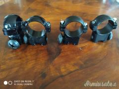 Doppia coppia anelli Hunter 25 mm per scina 9-11mm