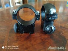 Doppia coppia anelli Hunter 25 mm per scina 9-11mm