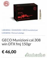 Munizioni geco DTX 150gr   FMJ    308win