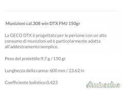 Munizioni geco DTX 150gr   FMJ    308win