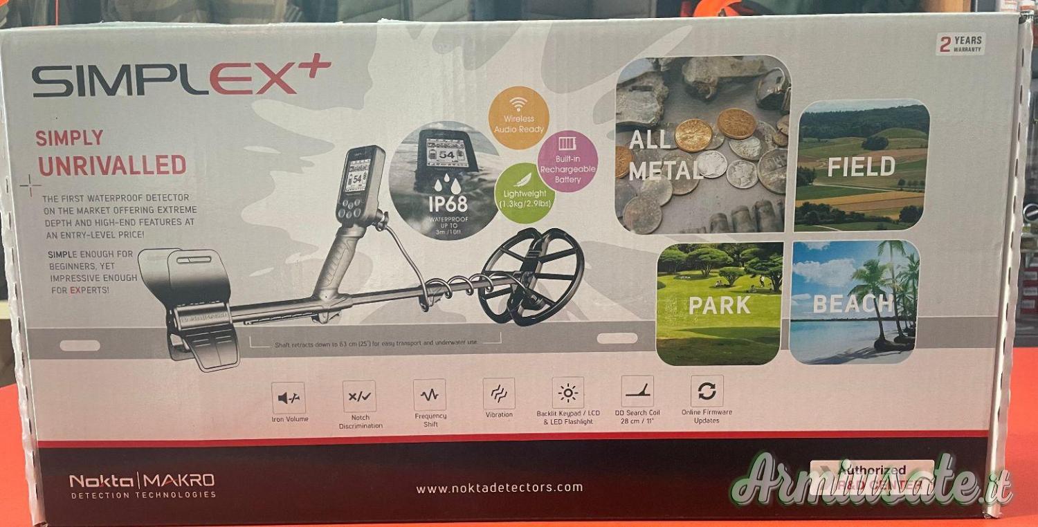 Nokta Makro Simplex Metal detector impermeabile NUOVO - RUGGIERO ARMI Nokta Makro Simplex Metal detector impermeabile NUOVO - RUGGIERO ARMI
