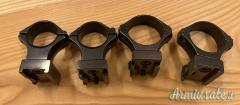 ANELLI DA 25 E DA 30 E BASE OPTILOCK PER GUIDE TIKKA