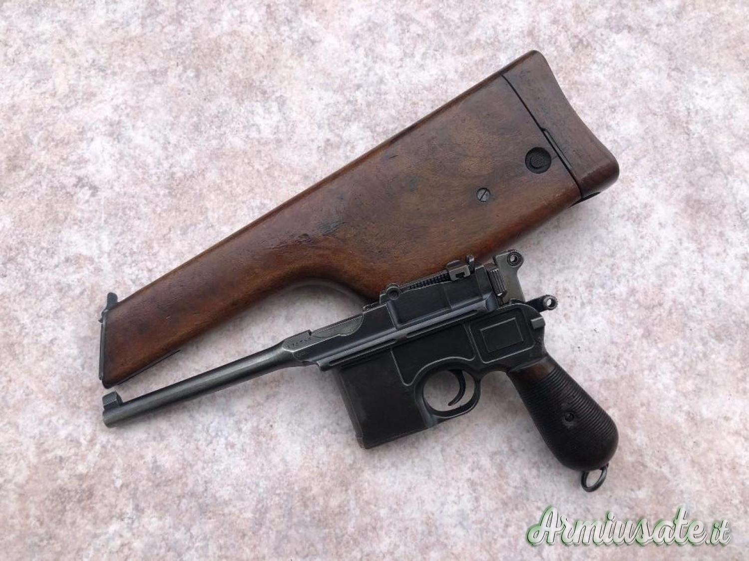 Pistola Mauser C96 commerciale cal 7.63 mauser produzione compresa tra il 1911 ed il 1915 Pistola Mauser C96 commerciale cal 7.63 mauser produzione compresa tra il 1911 ed il 1915
