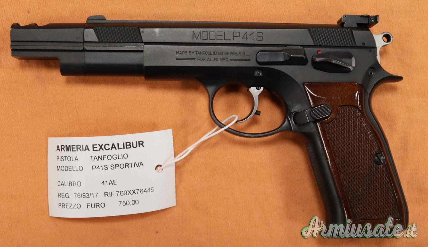 Tanfoglio Mod. P41S Cal. 41AE--9X21 Sportiva Tanfoglio Mod. P41S Cal. 41AE--9X21 Sportiva