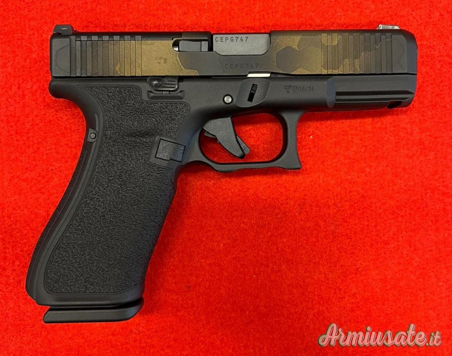 Glock 45FS MOS Burnt Bronze Hexa Camo Legacy Custom Edition 9x19mm Parabellum | Luger | NATO Glock 45FS MOS Burnt Bronze Hexa Camo Legacy Custom Edition 9x19mm Parabellum | Luger | NATO