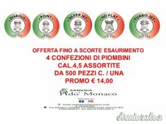 Promo 4 scatole assortite piombini cal.4,5