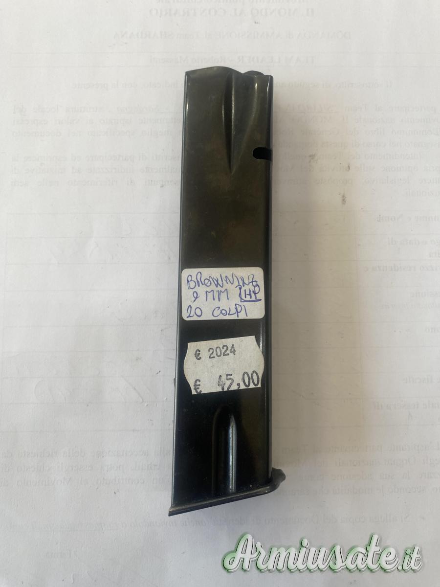 PER PISTOLA SEMIAUT. MARCA BROWNING MOD. HP CAL. 9MM DA 20 COLPI PER PISTOLA SEMIAUT. MARCA BROWNING MOD. HP CAL. 9MM DA 20 COLPI