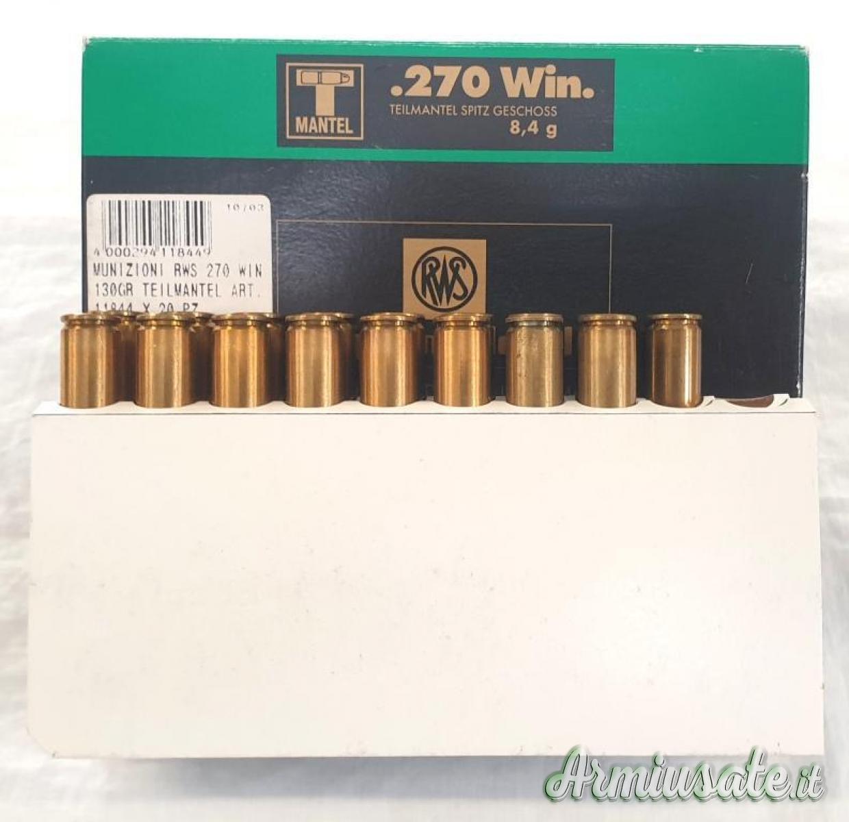 Bossoli 270 Winchester RWS 1° sparo 17 pz. Bossoli 270 Winchester RWS 1° sparo 17 pz.