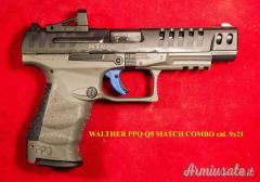 Walther | Carl PPQ Q5 MATCH COMBO Ported ed Optic Ready 9x21mm IMI