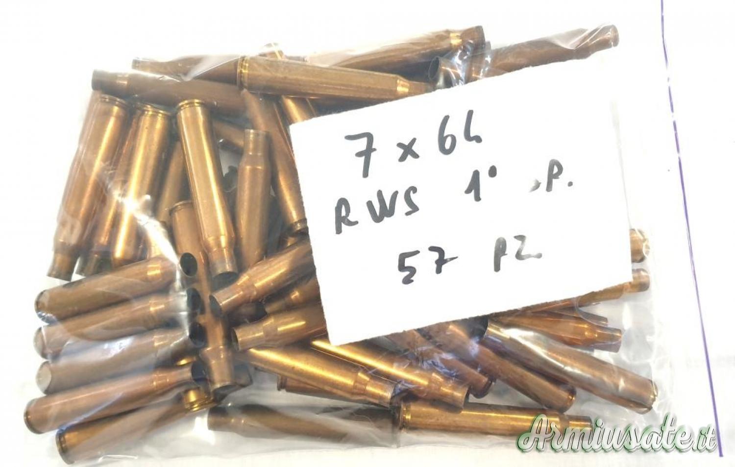 Bossoli 7x64 RWS 1° sparo 57 pz. Bossoli 7x64 RWS 1° sparo 57 pz.