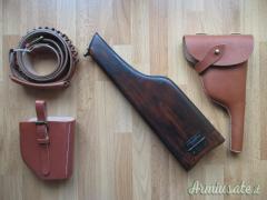VENDUTO !!! SET COMPLETO CALCIOLO FONDINA DRAGONA CUSTODIA BANDOLIERA PER MAUSER C96