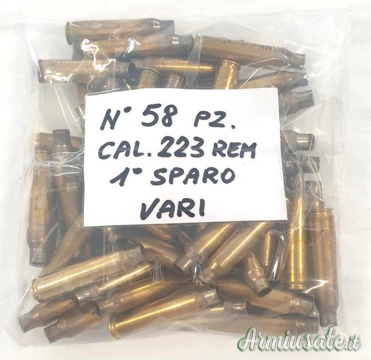 Bossoli 223 Remington 1° sparo 58 pz. Bossoli 223 Remington 1° sparo 58 pz.