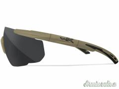 WILEY X SABER ADVANCED LENTI SMOKE/CLEAR/RUST - MONTATURA TAN