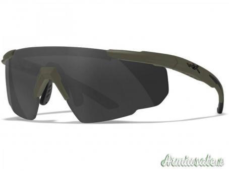 WILEY X SABER ADVANCED LENTI SMOKE/CLEAR/RUST - MONTATURA OD GREEN