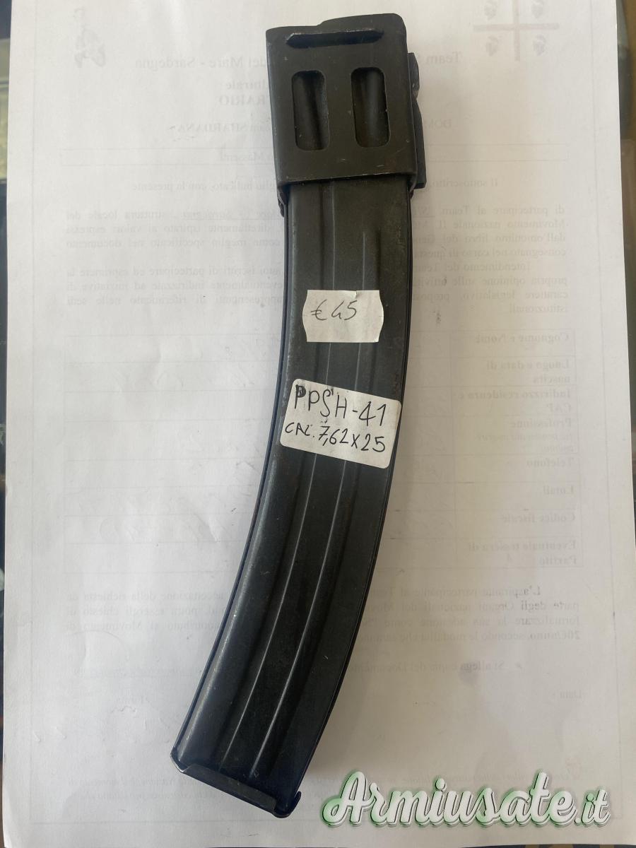 PER CARABINA SEMIAUT. MARCA PPSH-41 CAL. 7,62X25 DA 23 COLPI (USATO) PER CARABINA SEMIAUT. MARCA PPSH-41 CAL. 7,62X25 DA 23 COLPI (USATO)