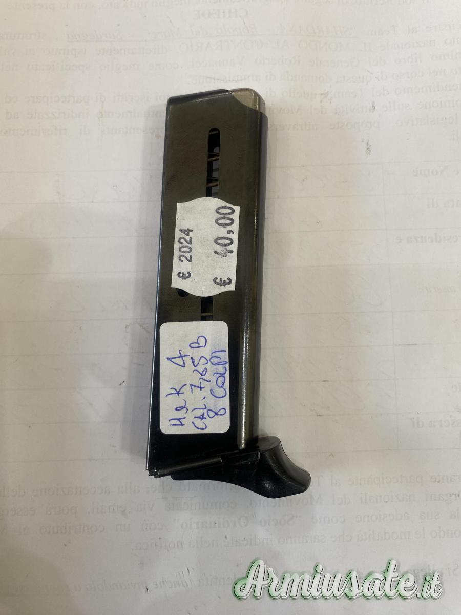PER PISTOLA MARCA h&k MOD. 4 CAL. 7,65B. DA 8 COLPI (NUOVO) (VEDI LA DESCRIZIONE) PER PISTOLA MARCA h&k MOD. 4 CAL. 7,65B. DA 8 COLPI (NUOVO) (VEDI LA DESCRIZIONE)