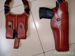 Fondina ascellare Desert Eagle Magnum Research Cuoio handmade made in Italy