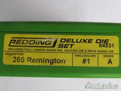 REDDING 3 dies set gratis spedizione 260 remington